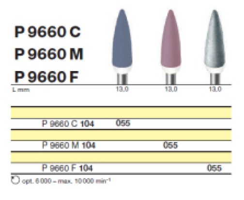 Полировочный бор по керамике 2-я ступень D+Z  / P 9660 M 104.055